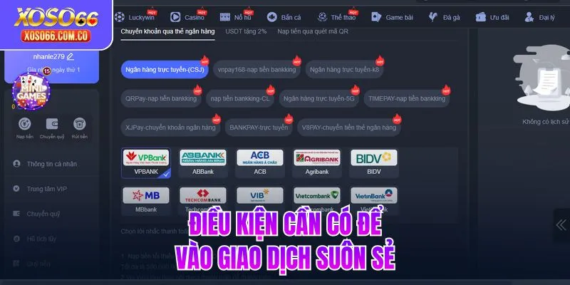 Điều kiện cần có để vào giao dịch suôn sẻ