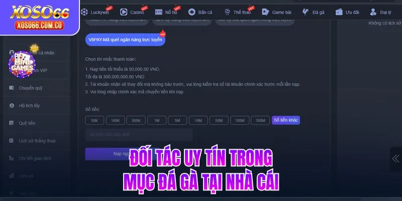 Đối tác uy tín trong mục đá gà tại nhà cái
