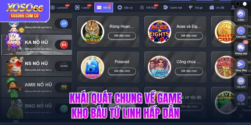 Khái quát chung về game Kho Báu Tứ Linh hấp dẫn