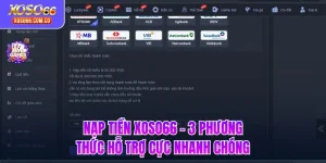 Nạp Tiền XOSO66 - 3 Phương Thức Hỗ Trợ Cực Nhanh Chóng
